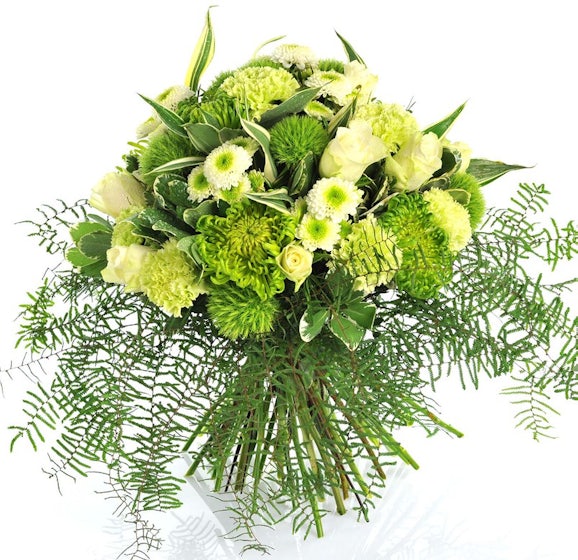 Jade bouquet fleurs livraison blanches anniversaire deuil obseques enterrement mariage naissance fleuriste